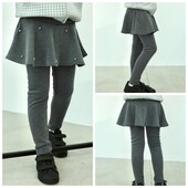 Теплі лосіни з спідничкою для дівчаток.Якість! 104см. 110см.